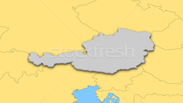 Map of Austria Stock photo © Schwabenblitz