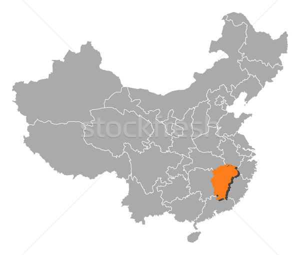 Foto stock: Mapa · China · político · mundo · resumen