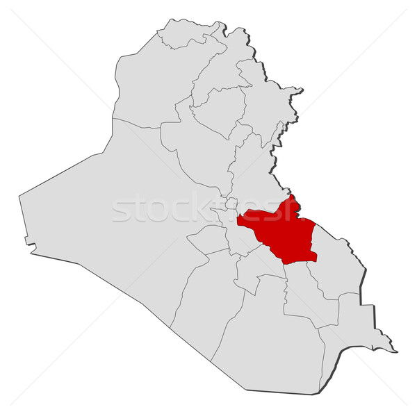 Foto stock: Mapa · Iraque · político · vários · abstrato · terra
