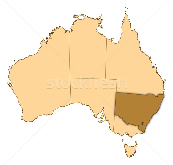 Kaart Australië new south wales abstract achtergrond communicatie Stockfoto © Schwabenblitz
