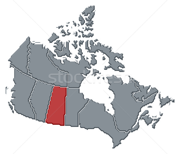 地図 カナダ サスカチュワン州 政治的 いくつかの 抽象的な ストックフォト © Schwabenblitz