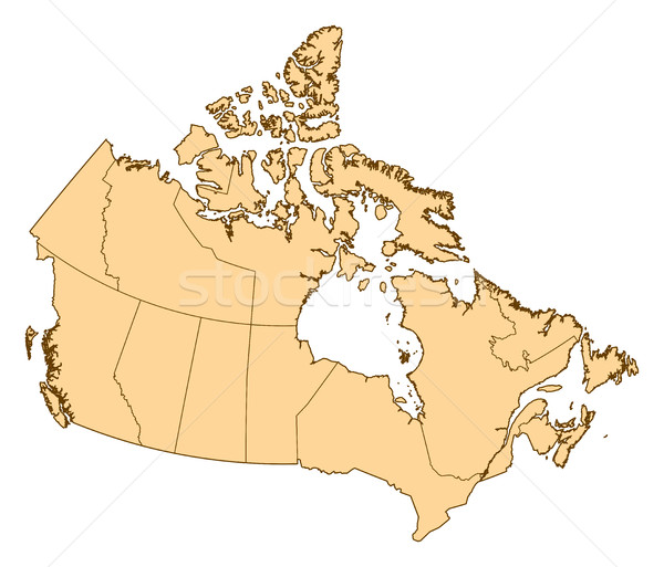 加拿大地图简笔画手绘图片