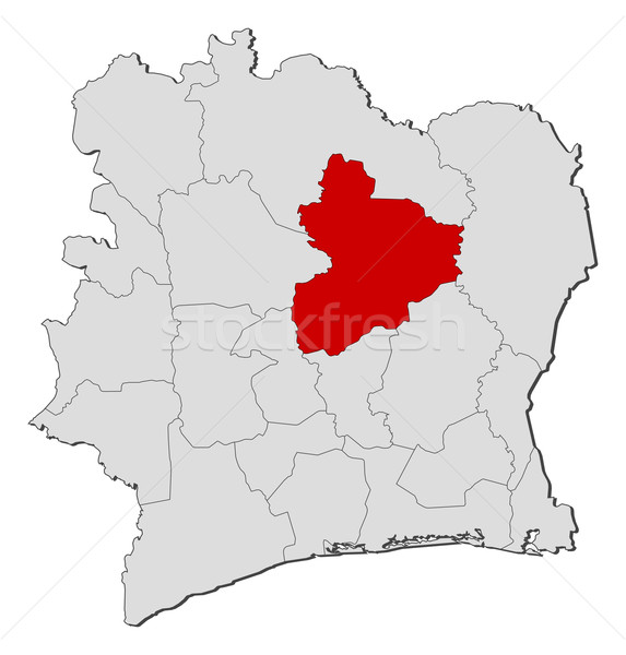 Map of Ivory Coast, Vall Stock photo © Schwabenblitz