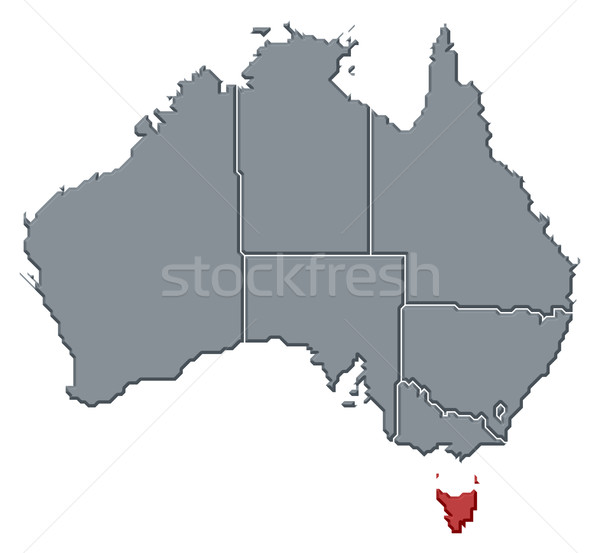 Map of Australia, Tasmania highlighted Stock photo © Schwabenblitz