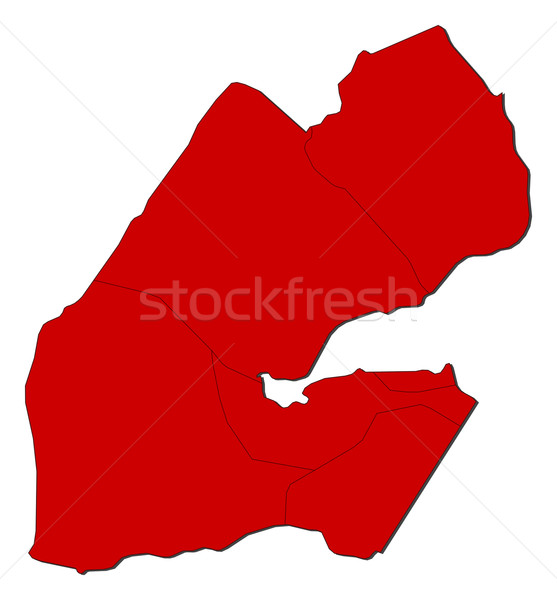 Mapa Djibouti rojo resumen tierra Foto stock © Schwabenblitz