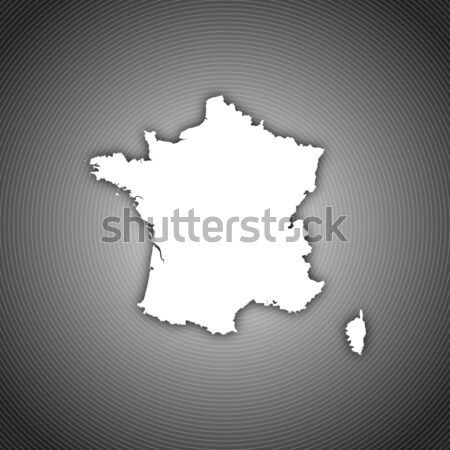 Foto stock: Mapa · França · político · vários · regiões · abstrato