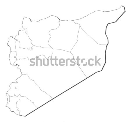 Stockfoto: Kaart · Syrië · politiek · verscheidene · abstract · aarde