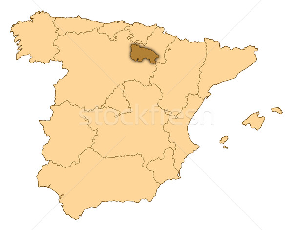 Map of Spain, La Rioja highlighted Stock photo © Schwabenblitz