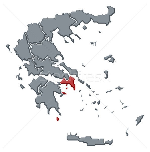 Map of Greece, Attica highlighted Stock photo © Schwabenblitz