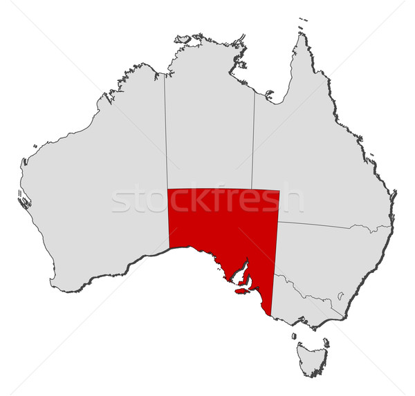 карта Австралия Южная Австралия политический несколько юг Сток-фото © Schwabenblitz