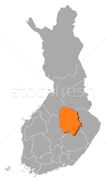 Map of Finland, Northern Savonia highlighted Stock photo © Schwabenblitz