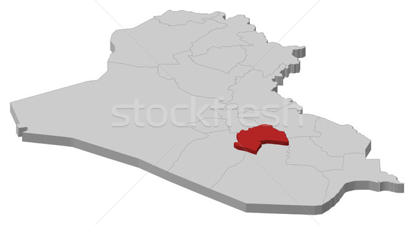 Stockfoto: Kaart · Irak · politiek · verscheidene · abstract · achtergrond