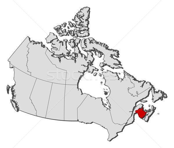 Map - Canada, New Brunswick Stock photo © Schwabenblitz