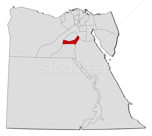 Map of Egypt, Beni Suef highlighted Stock photo © Schwabenblitz