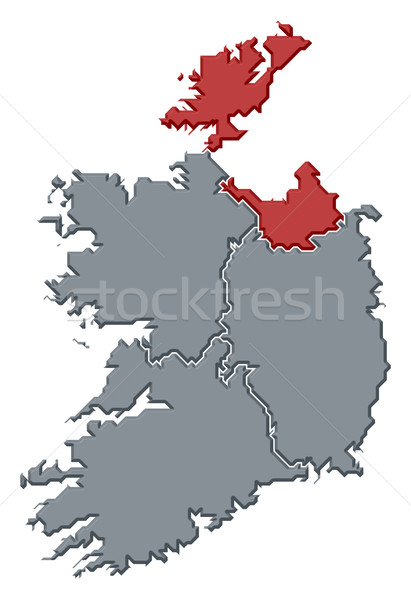 Map of Ireland, Ulster highlighted Stock photo © Schwabenblitz