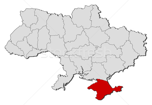 Map of Ukraine, Crimea highlighted Stock photo © Schwabenblitz