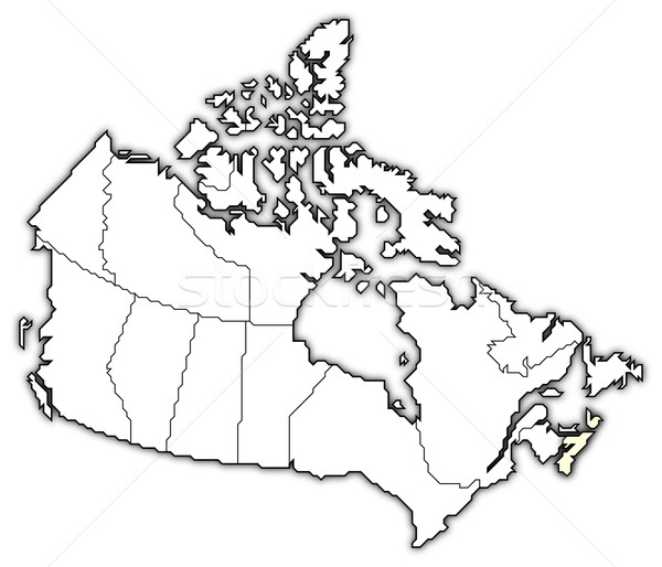 Map of Canada, Nova Scotia highlighted Stock photo © Schwabenblitz