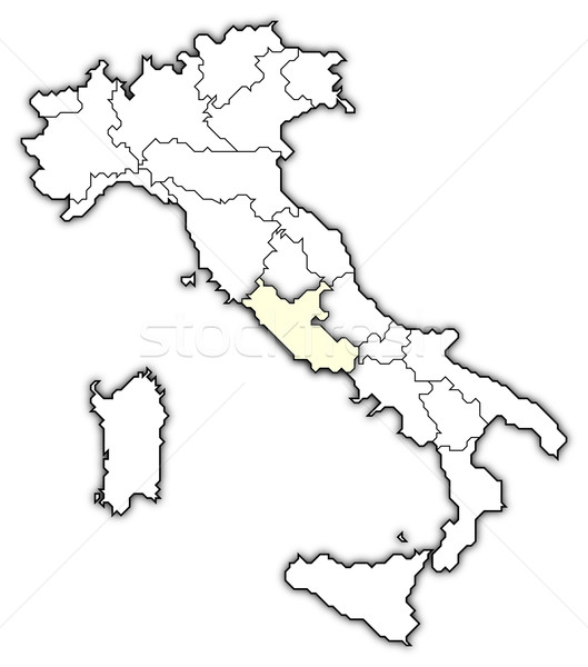 Map of Italy, Lazio highlighted Stock photo © Schwabenblitz