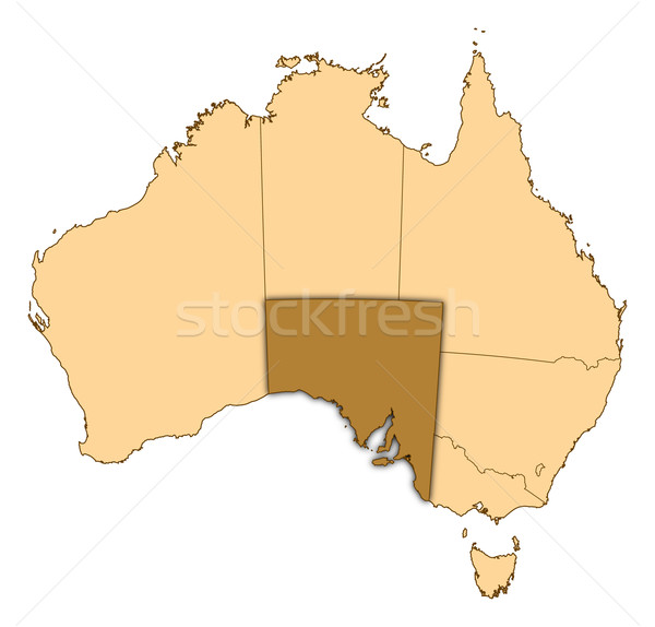 ストックフォト: 地図 · オーストラリア · 南オーストラリア州 · 抽象的な · 背景 · 通信