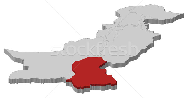 ストックフォト: 地図 · パキスタン · 政治的 · いくつかの · 抽象的な · 背景