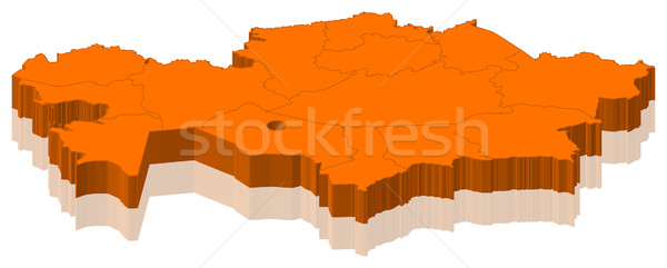 地図 カザフスタン 政治的 いくつかの 地域 抽象的な ストックフォト © Schwabenblitz