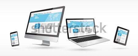 Moderna digital tecnología dispositivo colección tabla Foto stock © sdecoret