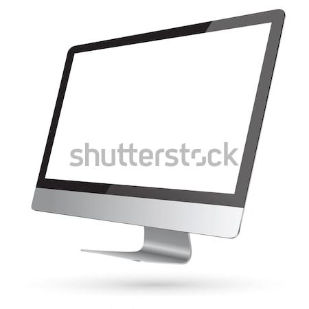 Moderna digital ordenador negro plata blanco Foto stock © sdecoret