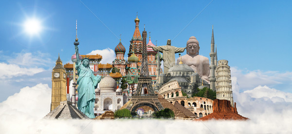 Illustration célèbre monde monuments terre été [[stock_photo]] © sdecoret