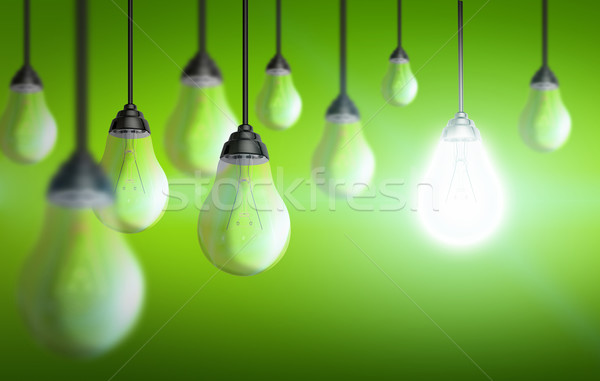 красочный лампочка иллюстрация свет стекла Сток-фото © sdecoret