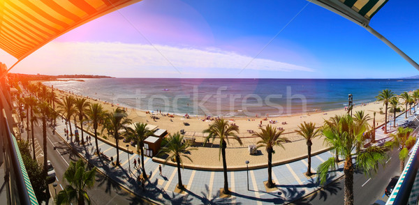 View of Platja Llarga beach in Salou Spain Stock photo © sdecoret