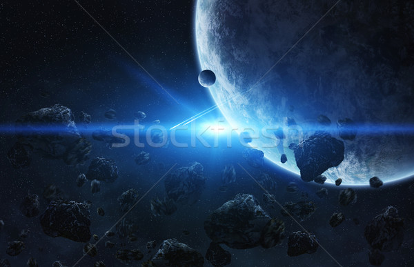 Göktaşı gezegen uzay görmek dünya ışık Stok fotoğraf © sdecoret