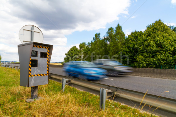 Stock fotó: Automatikus · sebesség · kamera · radar · villanó · autók