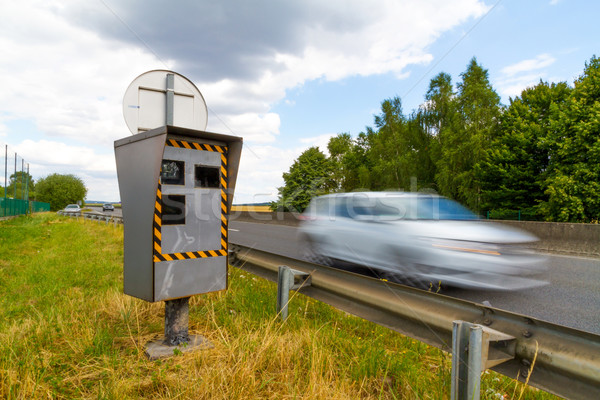 Automatik Geschwindigkeit Kamera Radar Autos Stock foto © sdecoret