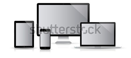 современных цифровой Tech коллекция белый Сток-фото © sdecoret