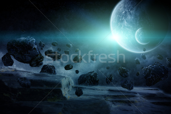隕石 惑星 スペース 表示 空 世界中 ストックフォト © sdecoret