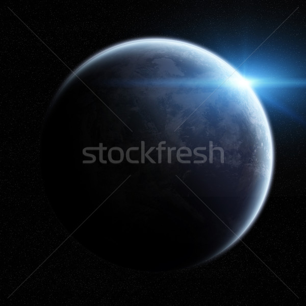 Stock photo: View of the planet Earth in space