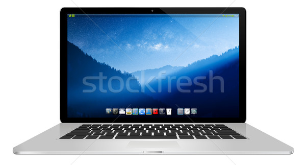 Modern laptop on white background Stock photo © sdecoret