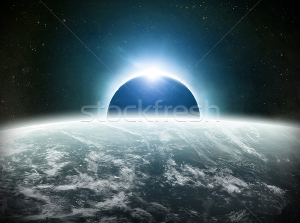 Eclipse on the planet Earth Stock photo © sdecoret