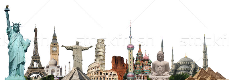 Illustration célèbre monde monuments terre été [[stock_photo]] © sdecoret