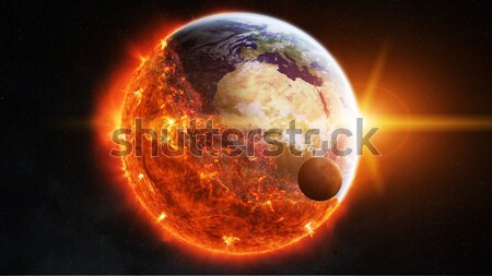 Meteorito planeta espaço ver céu globo Foto stock © sdecoret