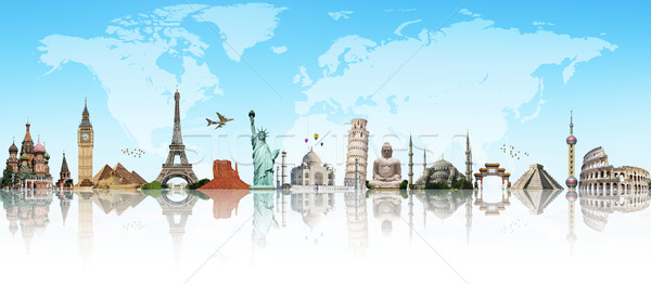 Stock photo: Illustration of famous monument of the world