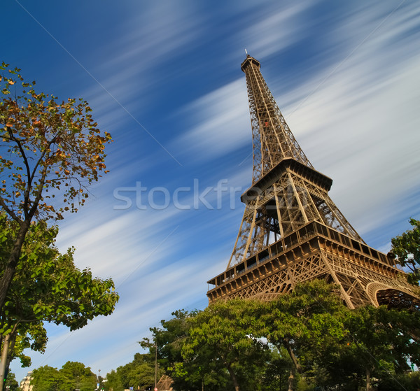 Párizs Eiffel-torony napos idő város nap utazás Stock fotó © sdecoret