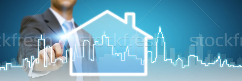 Businessman real estate Stock photo © sdecoret