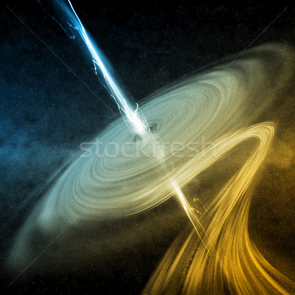 ブラックホール スペース 表示 太陽 光 科学 ストックフォト © sdecoret