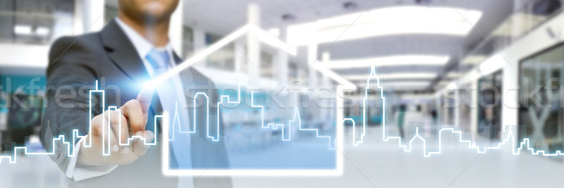 Businessman real estate Stock photo © sdecoret