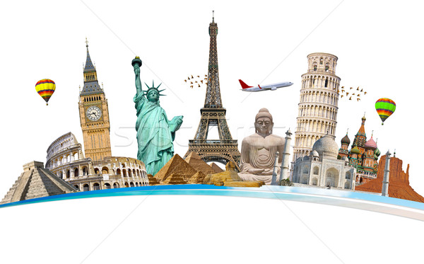 Beroemd monumenten wereld wereldbol aarde zomer Stockfoto © sdecoret