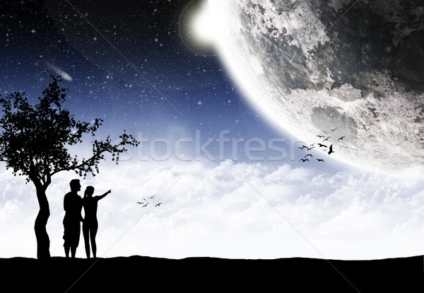 Stockfoto: Strand · planeet · landschap · mooie · ander · wereld