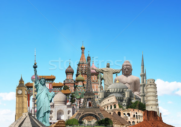 Illustration of famous monument of the world Stock photo © sdecoret