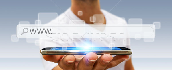 Stockfoto: Man · surfen · internet · digitale · web · adres