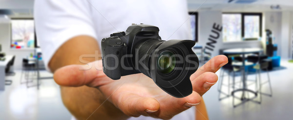 若い男 現代 カメラ デジタルカメラ 手 ストックフォト © sdecoret